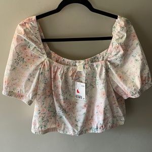 H&M FLORAL CROP TOP